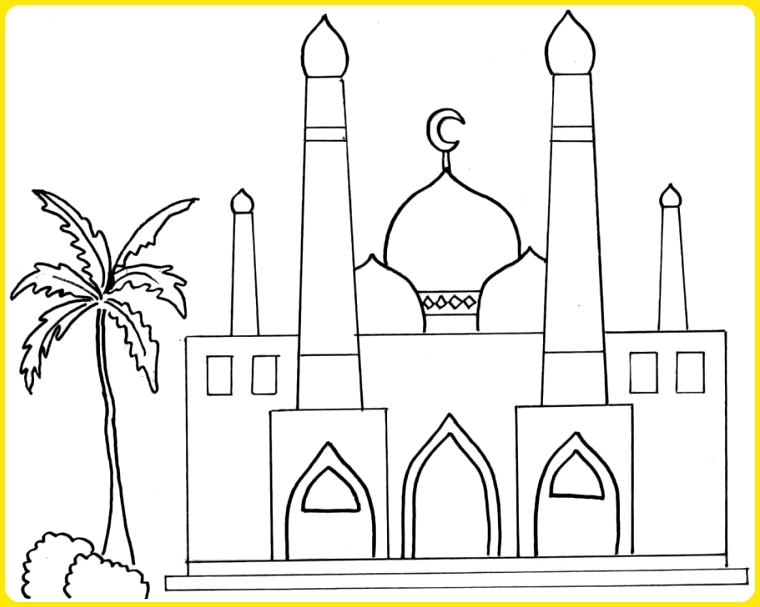 Detail Gambar Sketsa Masjid Sederhana Gambar Buka Bersama Nomer 17