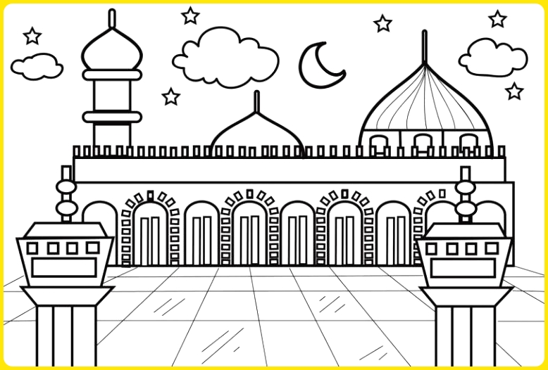 Detail Gambar Sketsa Masjid Sederhana Gambar Buka Bersama Nomer 5