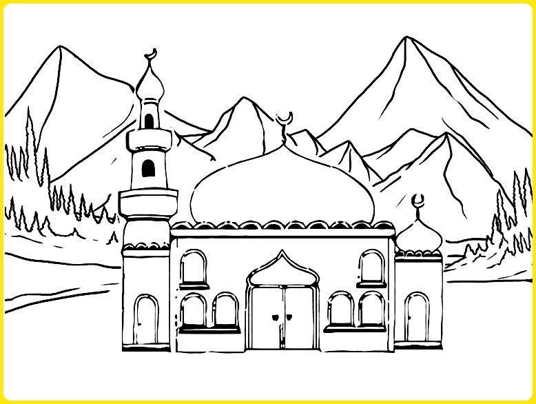 Detail Gambar Sketsa Masjid Sederhana Gambar Buka Bersama Nomer 10