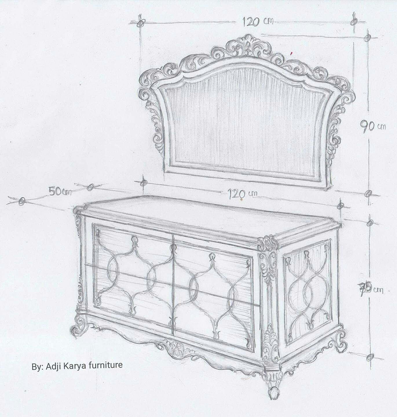 Detail Gambar Sketsa Meja Nomer 11