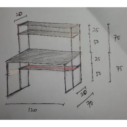 Detail Gambar Sketsa Meja Nomer 52