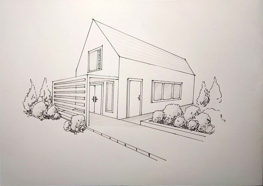 Detail Gambar Sketsa Miniatur Rumah Nomer 11