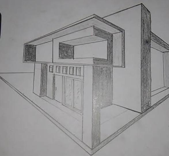 Detail Gambar Sketsa Miniatur Rumah Nomer 3