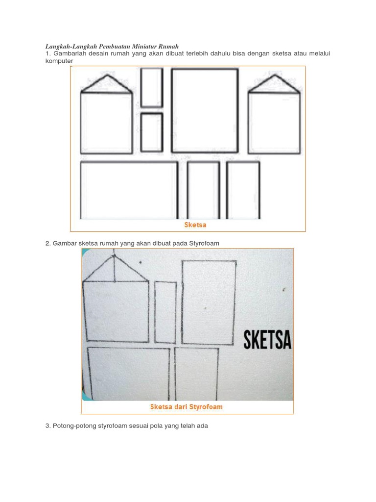 Detail Gambar Sketsa Miniatur Rumah Nomer 7