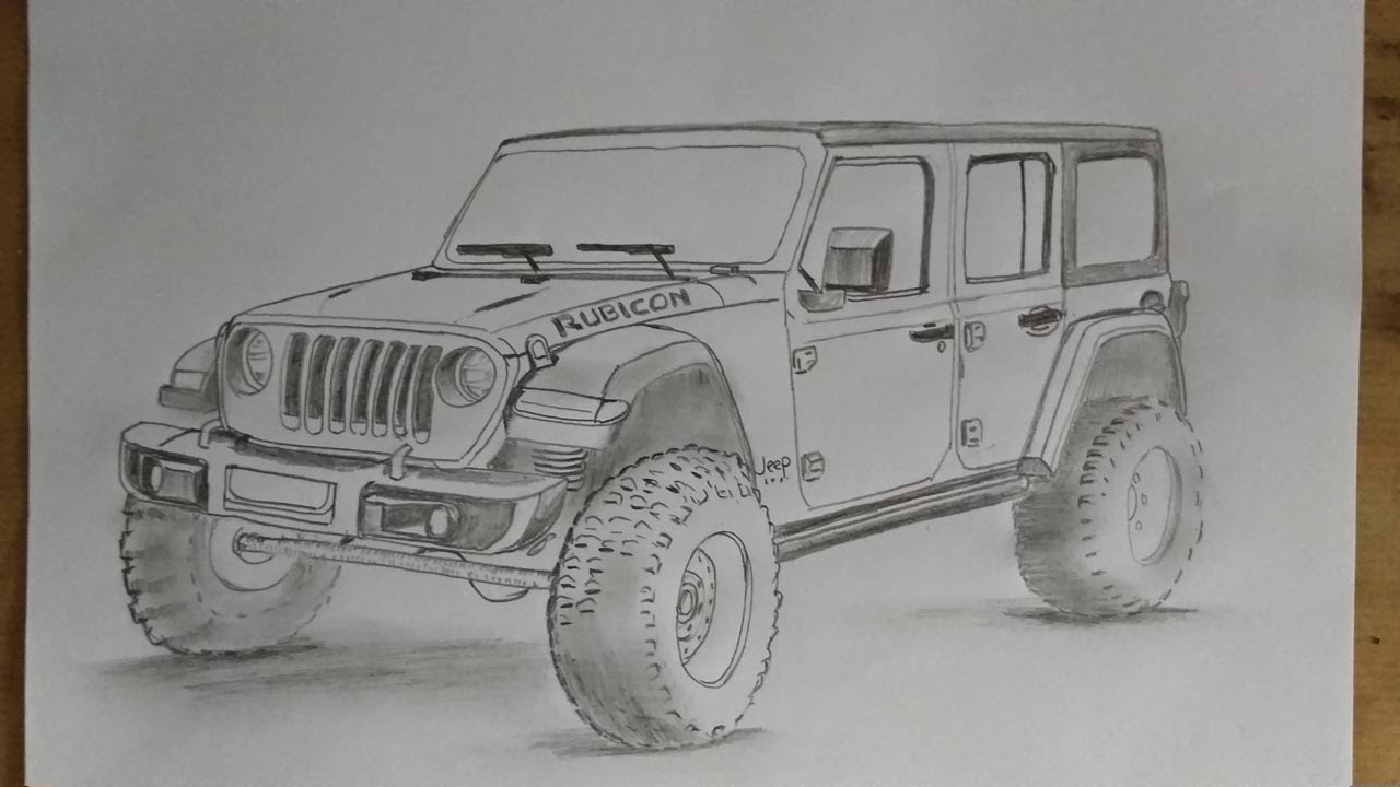 Gambar Sketsa Mobil Jeep - KibrisPDR