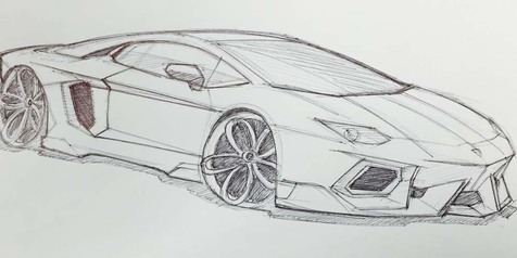 Detail Gambar Sketsa Mobil Lamborghini Nomer 3