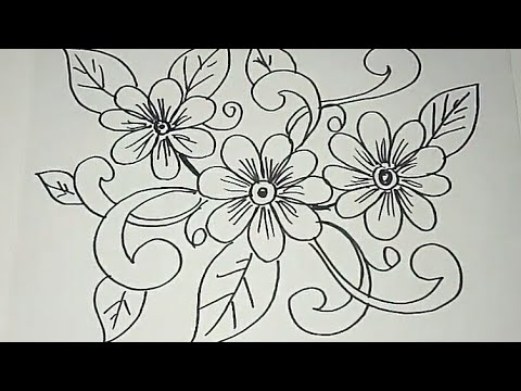 Detail Gambar Sketsa Motif Batik Bunga Sederhana Nomer 11