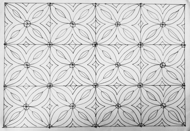 Detail Gambar Sketsa Motif Batik Bunga Sederhana Nomer 30
