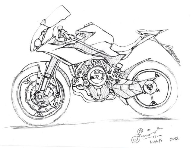 Detail Gambar Sketsa Motor Nomer 56