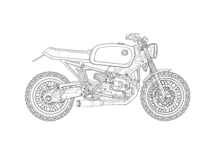 Detail Gambar Sketsa Motor Nomer 7