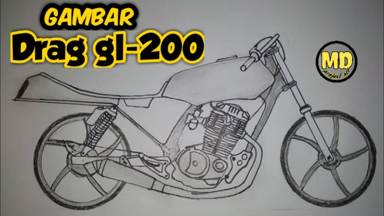 Detail Gambar Sketsa Motor Drag Nomer 17