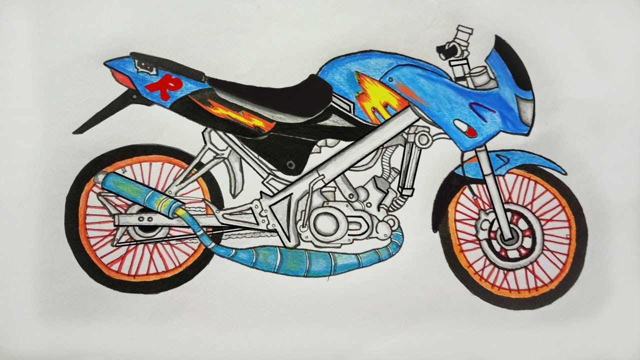 Detail Gambar Sketsa Motor Drag Nomer 27