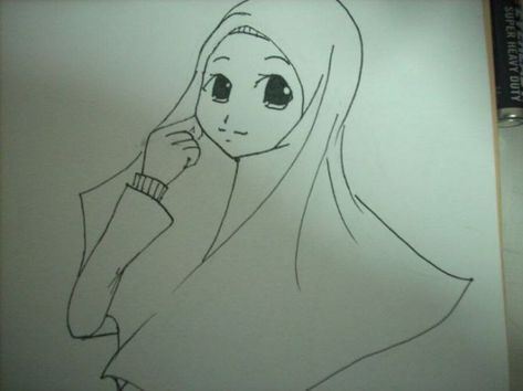 Detail Gambar Sketsa Muslimah Nomer 30