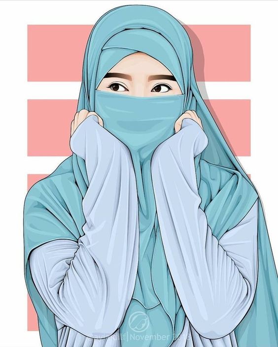 Detail Gambar Sketsa Muslimah Bercadar Nomer 22