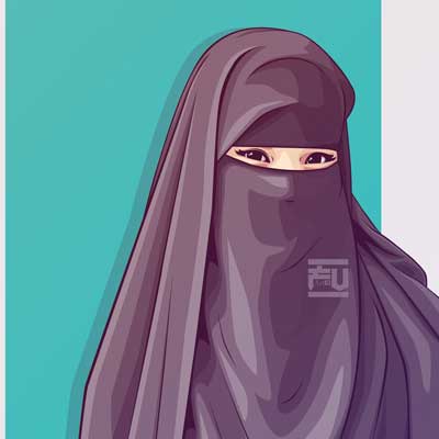 Detail Gambar Sketsa Muslimah Bercadar Nomer 38