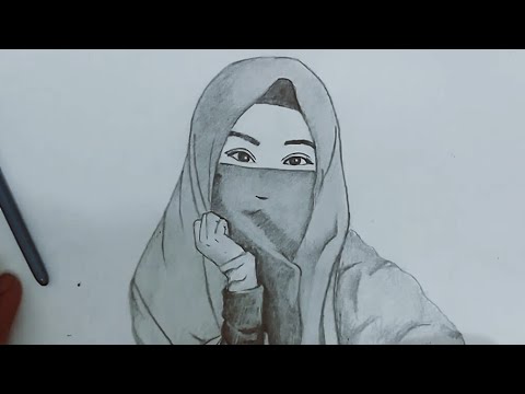 Detail Gambar Sketsa Muslimah Bercadar Nomer 9