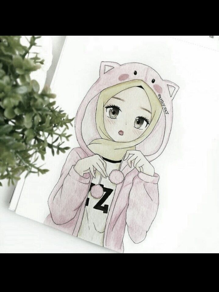 Detail Gambar Sketsa Muslimah Berhijab 8 Orang Nomer 4