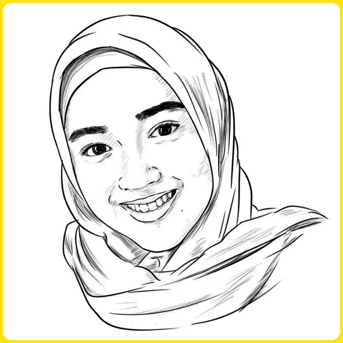 Detail Gambar Sketsa Muslimah Berhijab 8 Orang Nomer 39