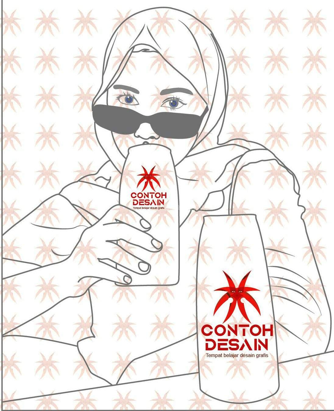 Detail Gambar Sketsa Muslimah Berhijab 8 Orang Nomer 43