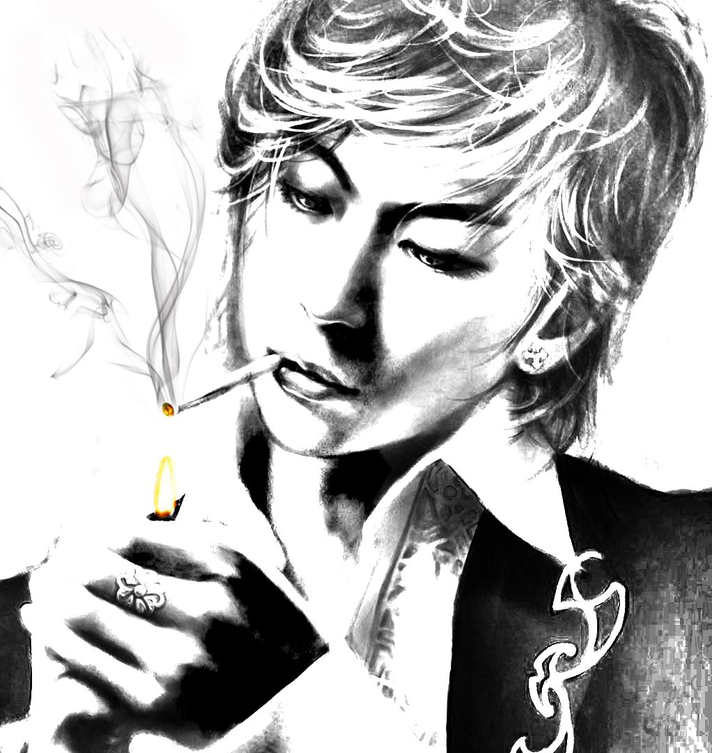 Detail Gambar Sketsa Orang Merokok Keren Nomer 3
