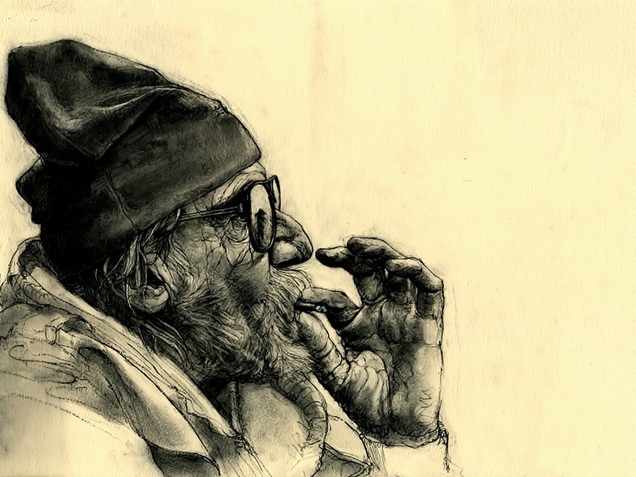 Detail Gambar Sketsa Orang Merokok Keren Nomer 22
