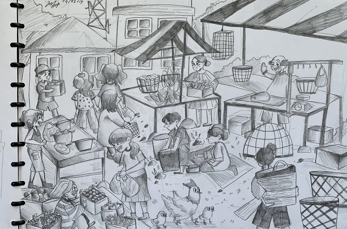 Detail Gambar Sketsa Pasar Nomer 21