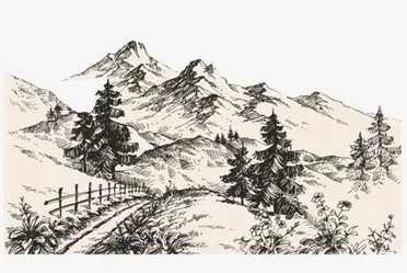 Detail Gambar Sketsa Pegunungan Nomer 24