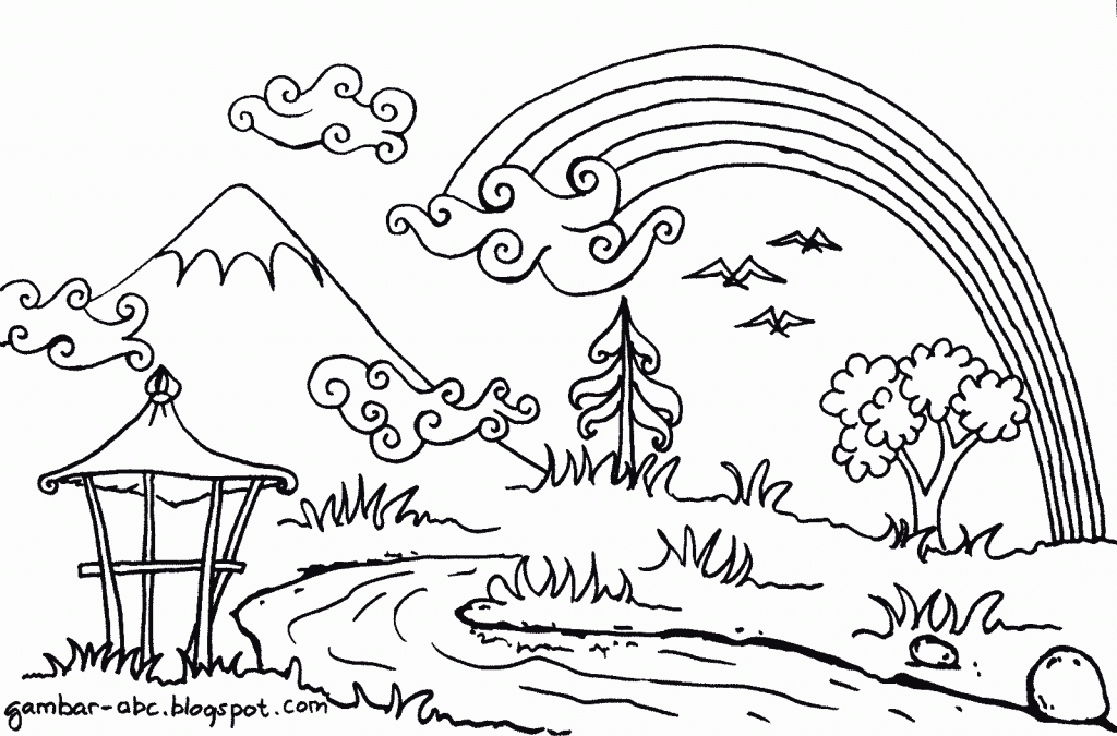 Detail Gambar Sketsa Pemandangan Taman Bunga Nomer 42