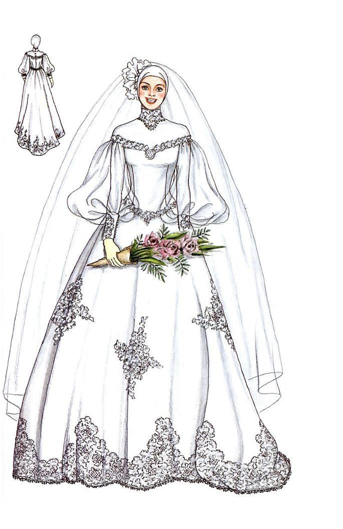 Detail Gambar Sketsa Pengantin Nomer 7