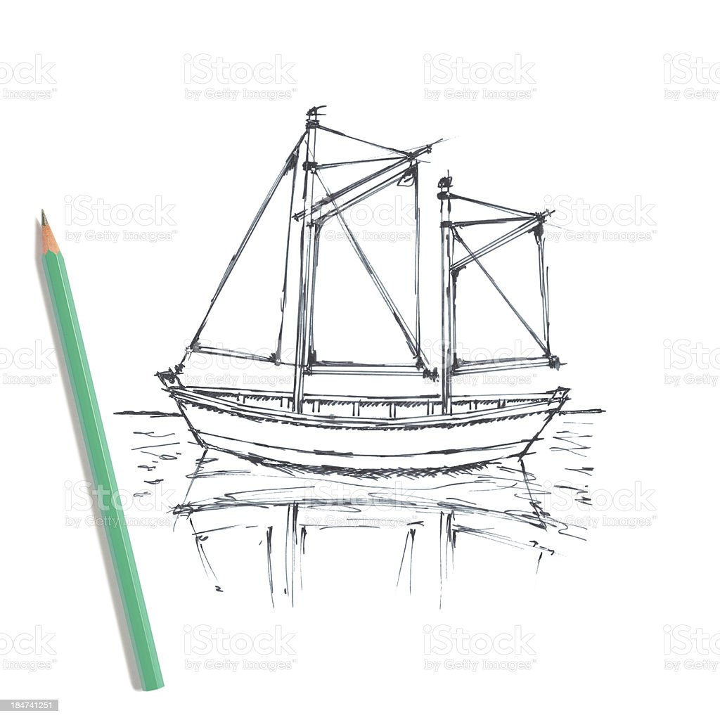 Detail Gambar Sketsa Perahu Nomer 2