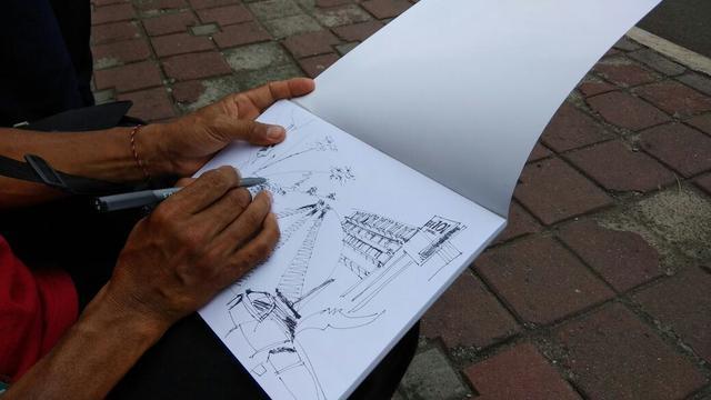 Detail Gambar Sketsa Pria Yang Lagi Merenung Di Pinggir Sungai Nomer 2