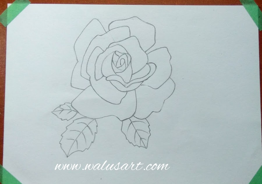 Detail Gambar Sketsa Rangkaian Bunga Mawar Nomer 24