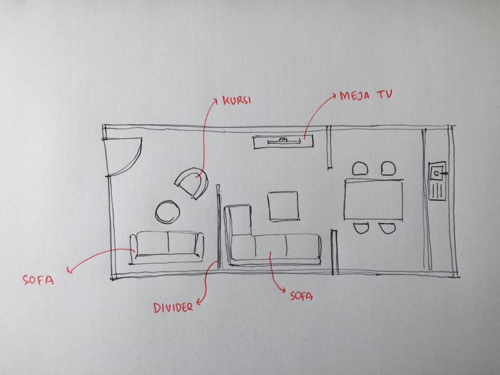 Detail Gambar Sketsa Ruang Tamu Nomer 27