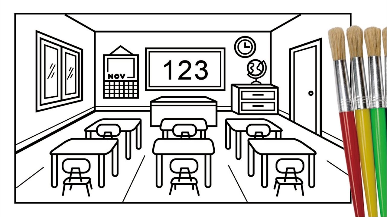 Detail Gambar Sketsa Ruangan Kelas Nomer 2