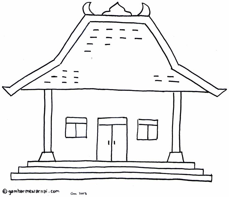 Detail Gambar Sketsa Rumah Adat Nomer 11