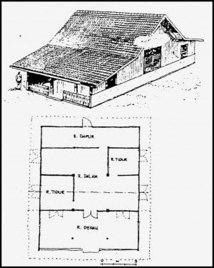 Detail Gambar Sketsa Rumah Adat Lampung Nomer 11