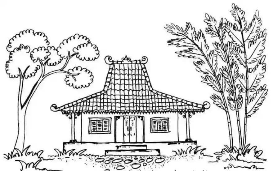 Detail Gambar Sketsa Rumah Adat Lampung Nomer 18