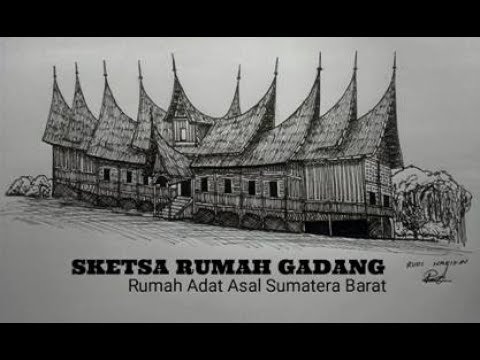 Detail Gambar Sketsa Rumah Gadang Nomer 19