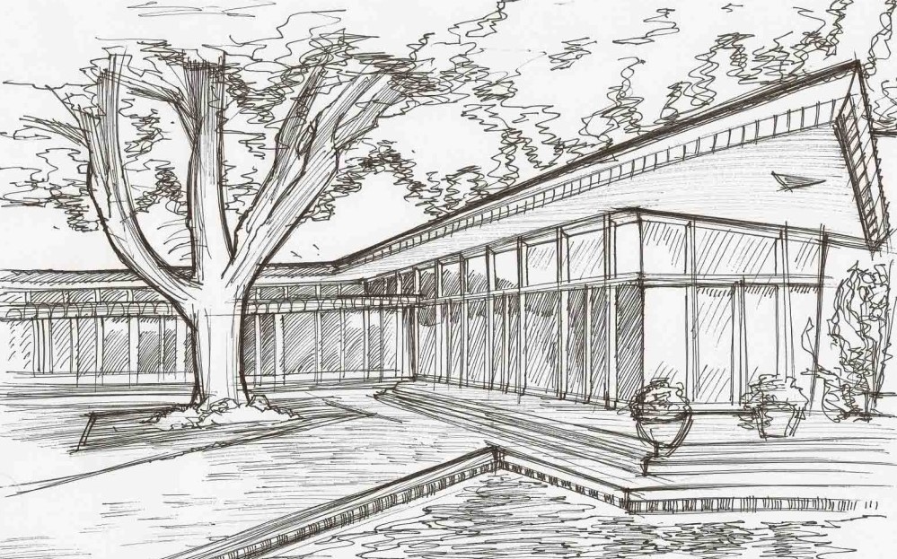 Detail Gambar Sketsa Rumah Hitam Putih Nomer 17