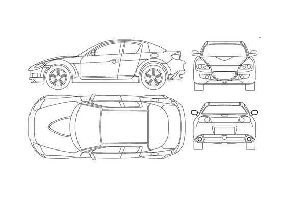 Detail Gambar Sketsa Samping Mobil Sedan Nomer 23