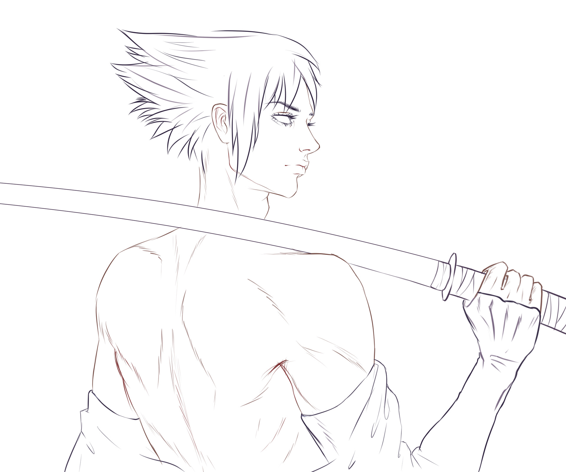 Detail Gambar Sketsa Sasuke Nomer 23