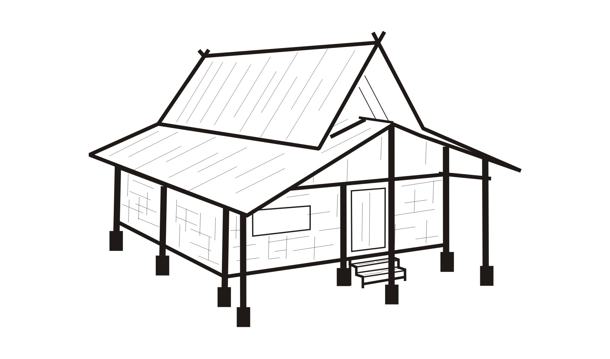 Detail Gambar Sketsa Saung Bambu Nomer 11