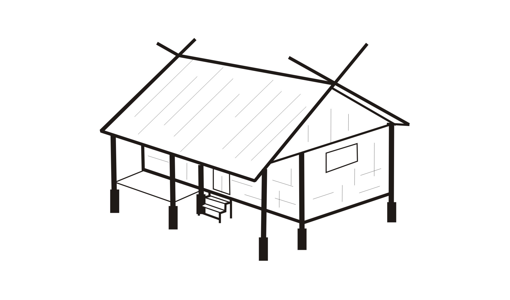 Detail Gambar Sketsa Saung Bambu Nomer 5