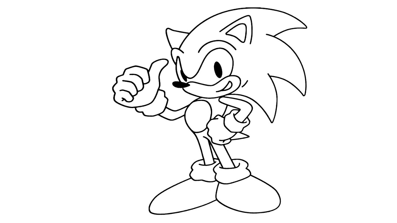 Detail Gambar Sketsa Sonic Nomer 2