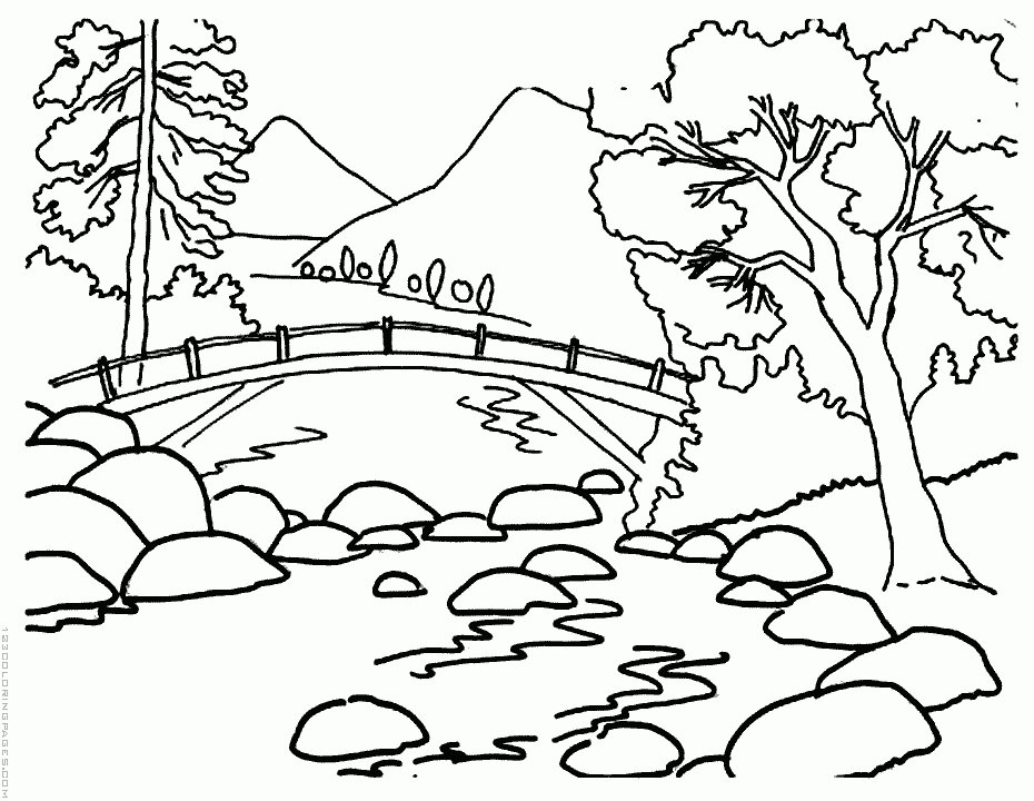 Detail Gambar Sketsa Sungai Nomer 24