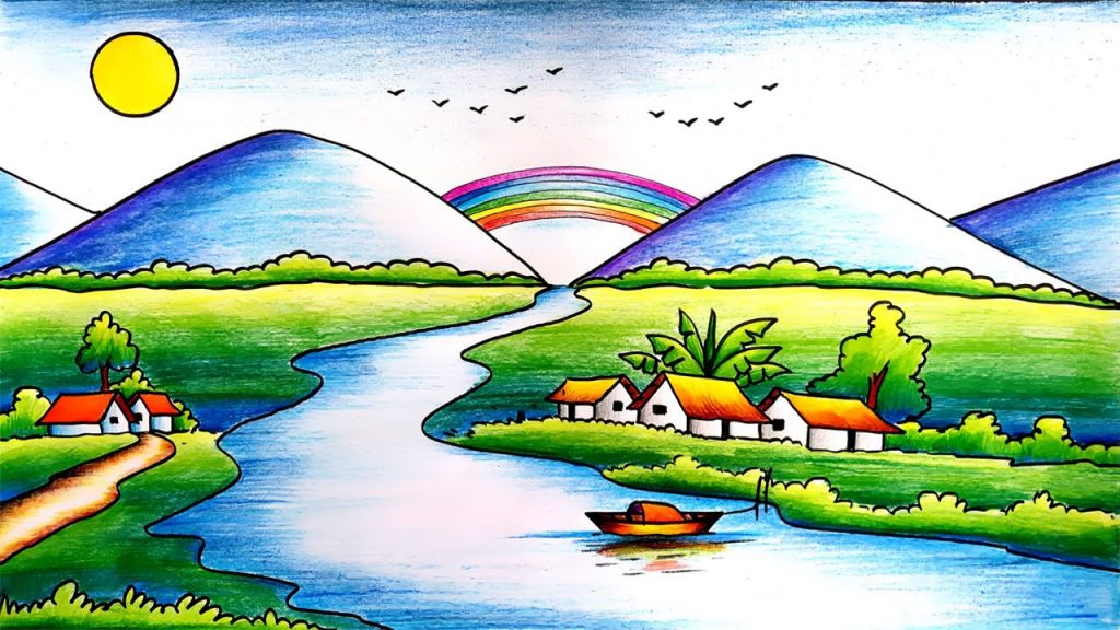 Detail Gambar Sketsa Sungai Nomer 36