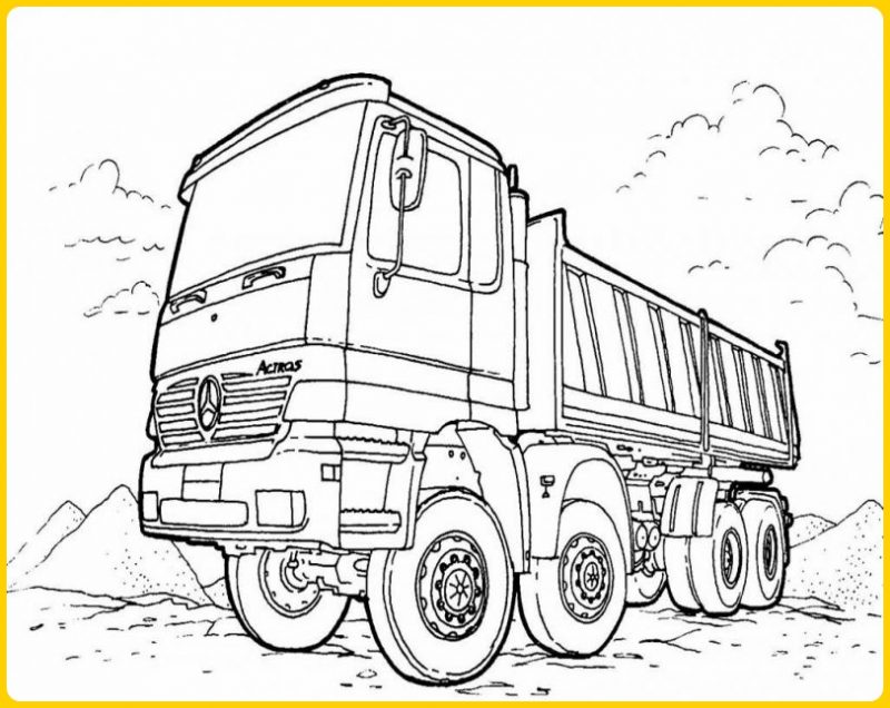 Detail Gambar Sketsa Truk Nomer 28