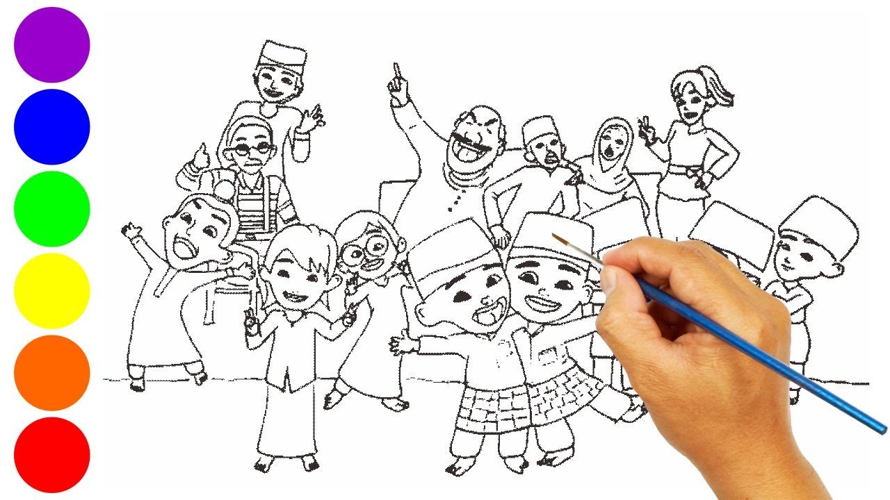 Detail Gambar Sketsa Upin Ipin Nomer 31