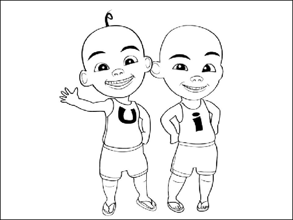 Detail Gambar Sketsa Upin Ipin Nomer 36