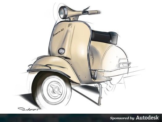 Detail Gambar Sketsa Vespa Nomer 10